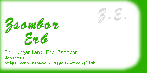 zsombor erb business card